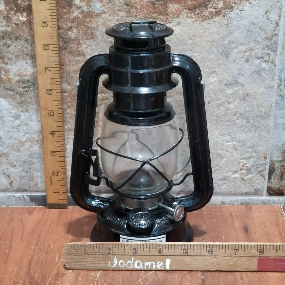 Black Hurricane Lantern Kerosene Paraffin Oil Lamp Hanging Camping Light